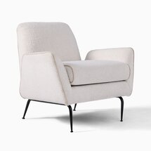 Online Designer Living Room Kip Flare Arm Chair With Contrast Piping