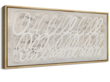 Online Designer Bedroom Geometric Line " White Abstract Calligraphy Antique Retro Fine Art Colorful Bedroom Extra Large Wall Decor " by White Abstract Calligraphy