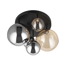 Online Designer Hallway/Entry Bertina 5-Light Modern Globe Glass Shade Dimmable Semi Flush Mount Light