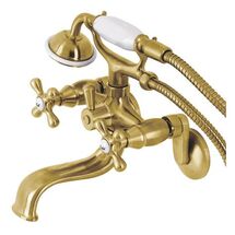 Online Designer Bathroom Kingston 3 Handle Wall Mounted Clawfoot Tub Faucet