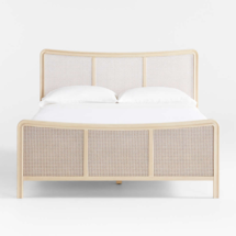 Online Designer Bedroom Fields Cane and White Oak Wood Queen Bed by Leanne Ford