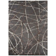 Online Designer Hallway/Entry Jaipur Hollis Denali Steel Gray & Blue Fox Hand-Tufted Rug