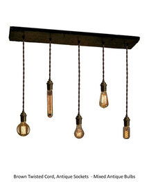 Online Designer Home/Small Office Reclaimed Wood Chandelier Pendant 5 lights Urban Chandelier