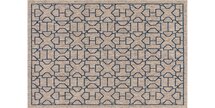 Online Designer Combined Living/Dining Blue and Grey Rug