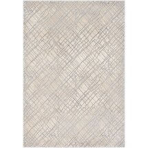 Online Designer Combined Living/Dining Bridgeton Abstract Gray/Cream Area Rug