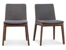 Online Designer Dining Room Deco Dining Chair Dark Grey - Set Of Two