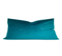 Online Designer Bedroom Teal velvet decorative throw pillow cover with zipper
