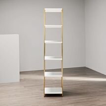 Online Designer Combined Living/Dining Zane Narrow Bookshelf - White