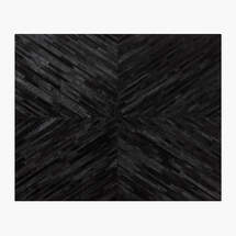 Online Designer Business/Office NAHO BLACK HANDWOVEN HIDE AREA RUG 8'X10'