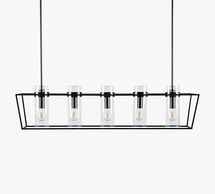 Online Designer Dining Room Mel Glass Linear Chandelier