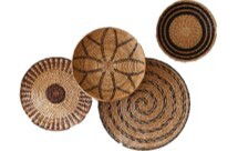 Online Designer Combined Living/Dining Handwoven Baskets Wall Art - Set of 4