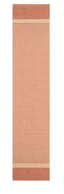 Online Designer Patio Linden Texture Beige/Terracotta Indoor/Outdoor Area Rug