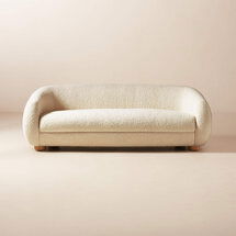Online Designer Living Room Laszlo 80" Ivory Boucle Loveseat