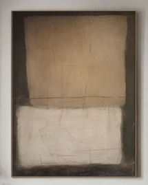 Online Designer Combined Living/Dining Large Neutral Brown Wabi-Sabi Wall Art Beige Brown 