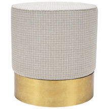 Online Designer Living Room Natural Check Agate Ottoman