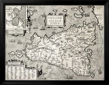Online Designer Bedroom Antique Map Of Sicily With Syracuse Detail