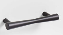 Online Designer Kitchen Tapered 4" Matte Black Cabinet Drawer Bar Pull
