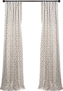 Online Designer Combined Living/Dining Berumen Geometric Room Darkening Rod Pocket Single Curtain Panel