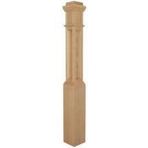Online Designer Hallway/Entry 4093 55 Oak Flat Panel Box Newel Post