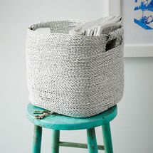 Online Designer Bedroom Metallic Woven Storage Basket