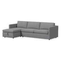 Online Designer Combined Living/Dining Harris 2-Piece Sleeper Sectional w/ Storage Chaise (109")