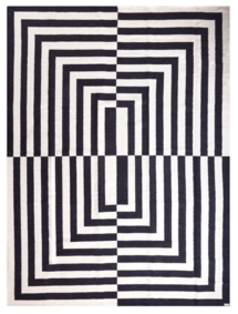 Online Designer Living Room BLACK/WHITE CANAAN REVERSIBLE RUG