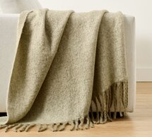 Online Designer Combined Living/Dining Hayes Faux Mohair Throw Blanket