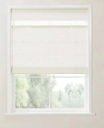Online Designer Bedroom Patti Linen Top Down Bottom Up Roman Shade Cordless - 37.25" width (LEFT SIDE)