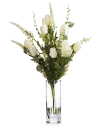 Online Designer Bathroom Silk Tulip Arrangement in Vase