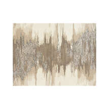 Online Designer Combined Living/Dining View in My Room Birch Neutral Wool-Blend Abstract Rug 10'x14