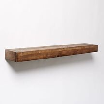 Online Designer Combined Living/Dining Reclaimed Wood Floating Shelf