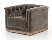 Online Designer Bedroom Square Wood Swivel Chair