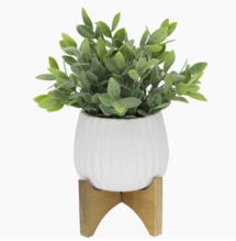 Online Designer Living Room 10.75'' Faux Eucalyptus Plant in Planter