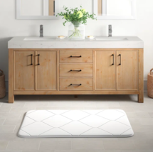 Online Designer Bathroom Aneysa 72'' Double Bathroom Vanity with Composite Stone Top