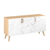 Online Designer Combined Living/Dining Latte Voss Sideboard in White Marble