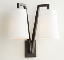 Online Designer Home/Small Office Carson Forged-Iron Double Sconce