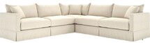 Online Designer Living Room Willow 3-Piece Modern Slipcovered Sectional