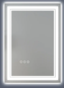 Online Designer Hallway/Entry Aolaith Wall Mounted Rectangular Frameless Anti Fog LED Light Bathroom Mirror,Dimmable Vanity Mirror