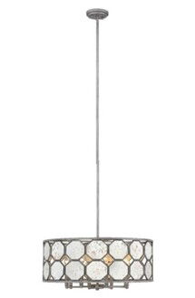 Online Designer Dining Room MIRRORED GEOMETRY DRUM CHANDELIER - 5 LIGHT