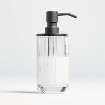 Online Designer Other Ribbed Black Glass Soap Pump