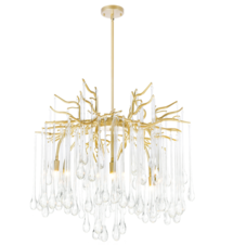 Online Designer Combined Living/Dining Cylvia 6 - Light Dimmable Sputnik Modern Linear Chandelier