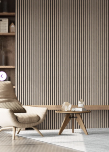 Online Designer Bathroom 2pc x 94.5" x 24" 3D Acoustic/Sound proof Wood Slat Wall Panels(2 Piece/31.5 sq. ft.)