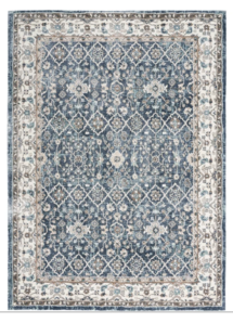 Online Designer Combined Living/Dining Guraman Floral Blue Area Rug