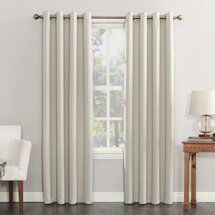 Online Designer Combined Living/Dining Solid Blackout Grommet Single Curtain Panel