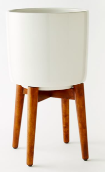 Online Designer Living Room Mid-Century Turned Leg Standing Planters - Solid