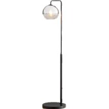 Online Designer Home/Small Office Sculptural Glass Globe Floor Lamp - Metallic Ombre