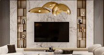 Online Designer Combined Living/Dining Custom Wall design