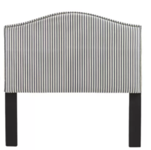 Online Designer Bedroom Queen Blue Vandever Camel Back Upholstered Panel Headboard