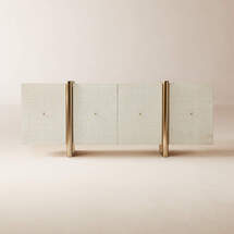 Online Designer Bedroom Dorset 81" White Lacquered Linen Credenza