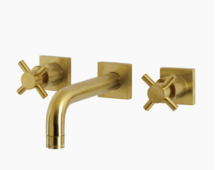 Online Designer Bathroom KS6127DX Kingston Brass Concord Two-Handle 3-Hole Wall Mount Bathroom Faucet